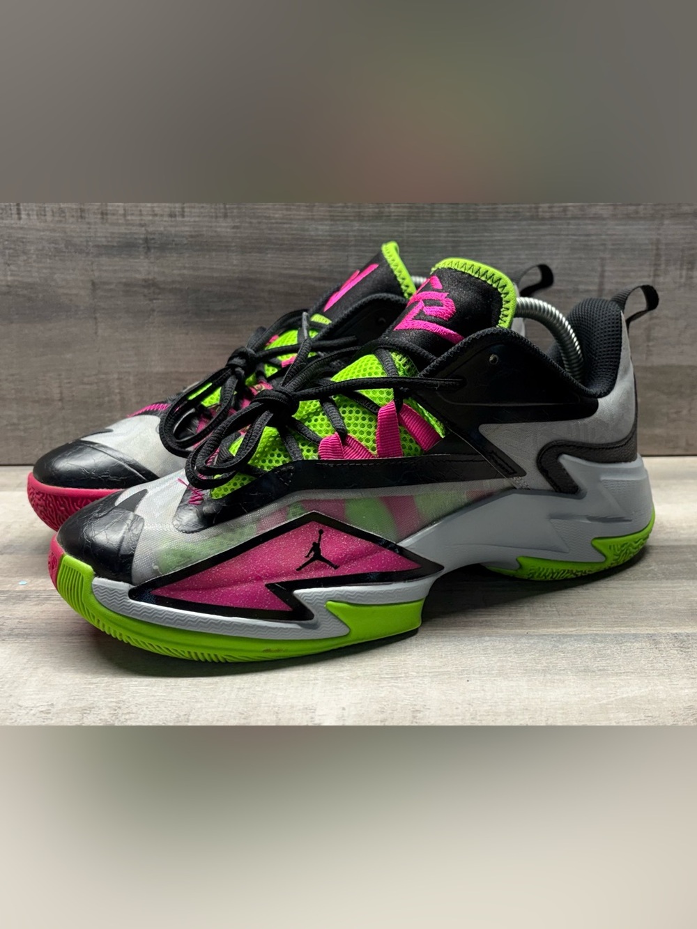 Jordan One Take 3 Westbrook Wolf Grey Pink Green DC7701-002 Men’s Size 8
